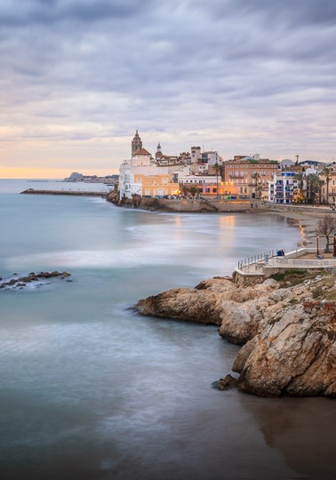 Sitges is a small city near Barcelona famous for its beaches and nightlife.