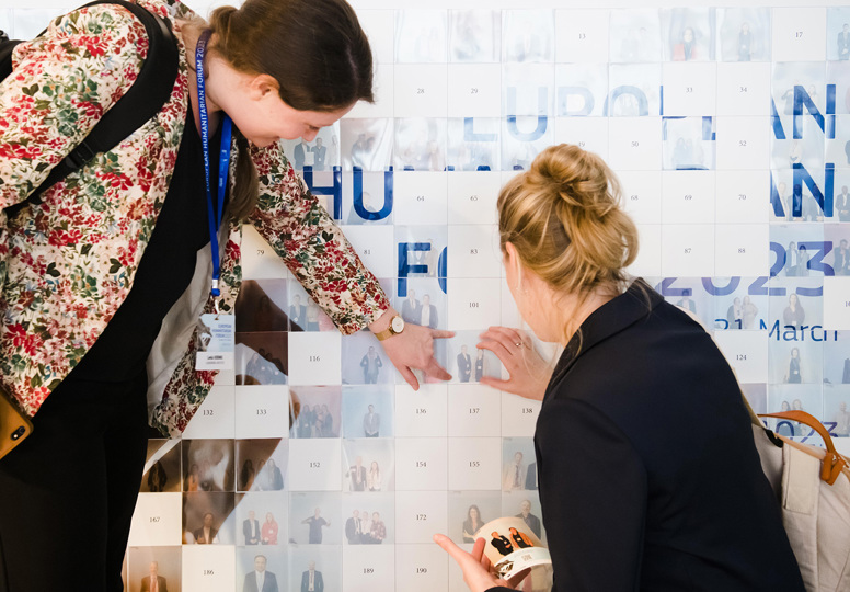 Rising to unprecedented needs Mosaic wall participants, EHF, 20/3/2023