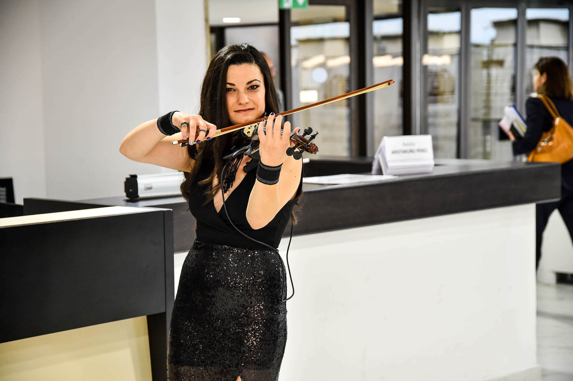 Violinist at the conference
