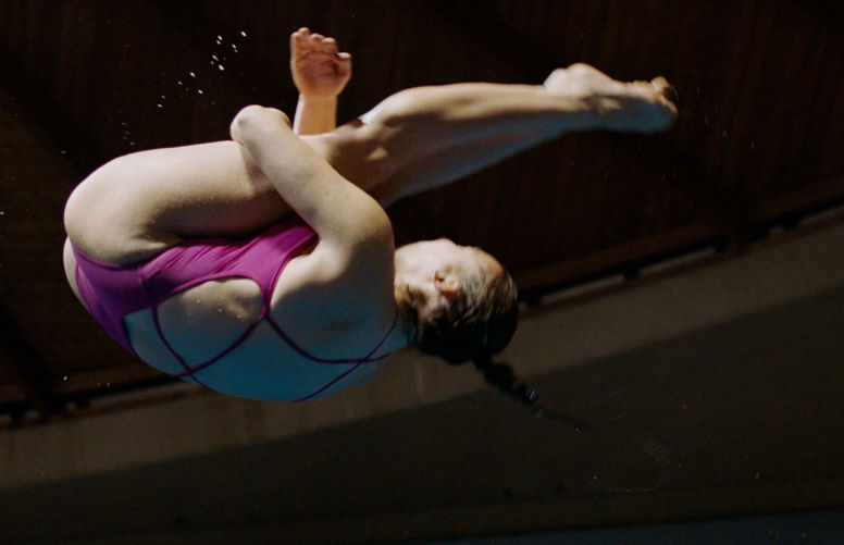 Still from the video featuring athlete Madeleine Bayon