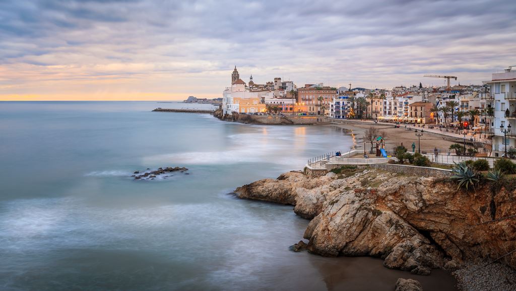 Sitges is a small city near Barcelona famous for its beaches and nightlife.