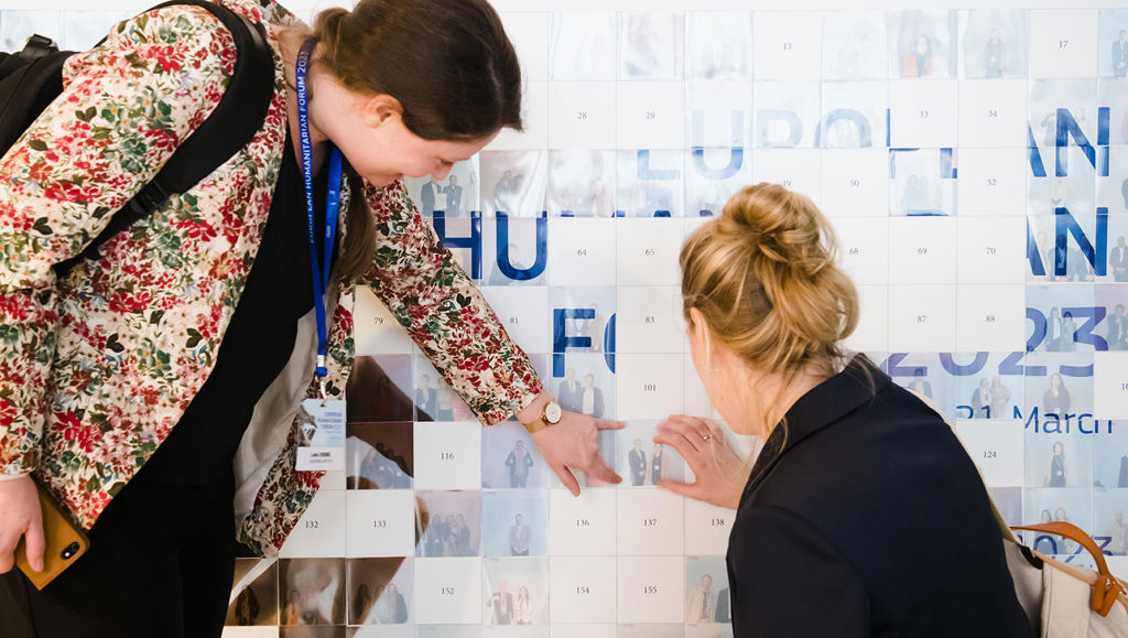 Rising to unprecedented needs Mosaic wall participants, EHF, 20/3/2023