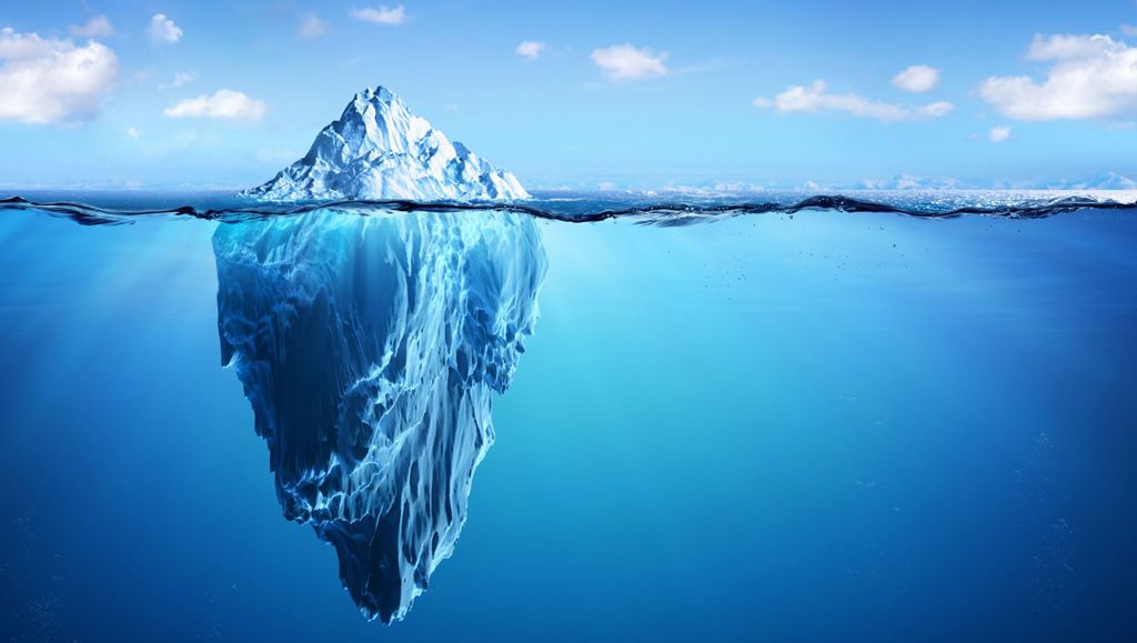 Saving our oceans Iceberg in the sea