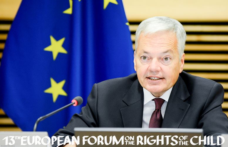 Commissioner Reynders speaking at The Rights of the Child Forum