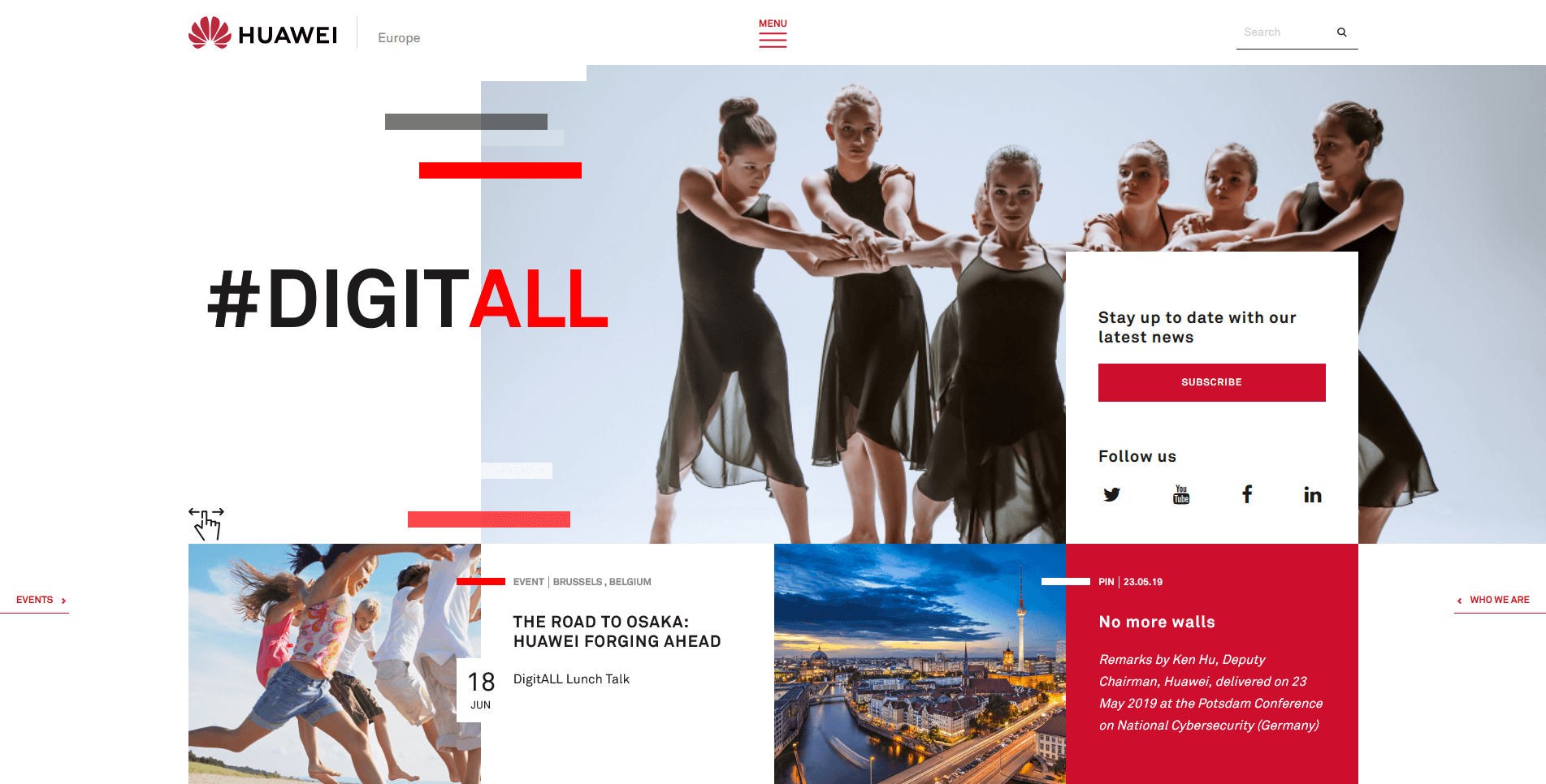 Huawei site homepage capture