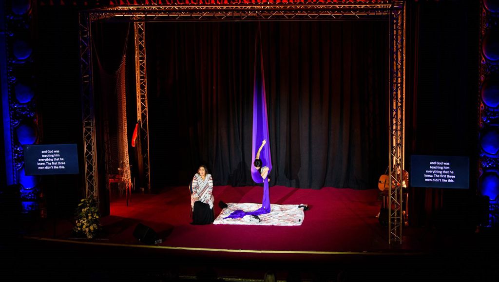 Bringing Roma in from the margins Acrobat during the performance of ‘And again we slept Pindral’.